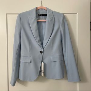 NWT Zara Baby Blue Blazer Women’s size 2